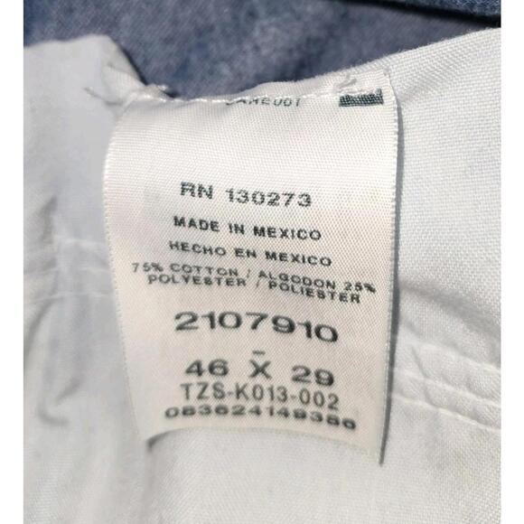 Lee Carpenter Dungarees Mens 46x29 Blue Jeans Light Wash Cotton Blend - Picture 6 of 6